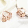 Carved Coins Charms Earrings Rose Gold Queen Face Stainless Steel Hoop Earring Jewelry Party Gifts Women Accessories
