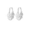 Carved Coins Charms Earrings Rose Gold Queen Face Stainless Steel Hoop Earring Jewelry Party Gifts Women Accessories