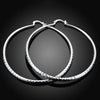 Carving 71mm/7.1cm Women's Hoop Earrings 925 Stamp Silver Color Big Earrings  Charm Jewelry 2022 Christmas GaaBou