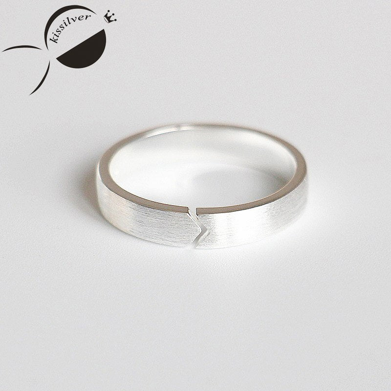 Carving Letters Free S925 Sterling Silver Hand drawing, upgraded version, arrow opening lovers, ring, day, Korean version, art