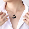 Cat Yin Yang Necklace Cat Cat puzzle necklace couple necklace Matching Necklace for Couples Friendship Necklace  couple jewelry