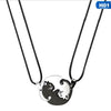 Cat Yin Yang Necklace Cat Cat puzzle necklace couple necklace Matching Necklace for Couples Friendship Necklace  couple jewelry