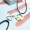Cat Yin Yang Necklace Cat Cat puzzle necklace couple necklace Matching Necklace for Couples Friendship Necklace  couple jewelry