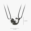 Cat Yin Yang Necklace Cat Cat puzzle necklace couple necklace Matching Necklace for Couples Friendship Necklace  couple jewelry