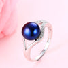 100% real pearl ring for women 925 sterling silver adjustable ring AAAA natural pearl Wedding Rings jewelry