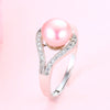 100% real pearl ring for women 925 sterling silver adjustable ring AAAA natural pearl Wedding Rings jewelry
