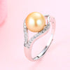 100% real pearl ring for women 925 sterling silver adjustable ring AAAA natural pearl Wedding Rings jewelry