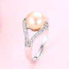 100% real pearl ring for women 925 sterling silver adjustable ring AAAA natural pearl Wedding Rings jewelry
