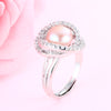 100% real pearl ring for women 925 sterling silver adjustable ring big size 10mm AAAA natural pearl jewelry