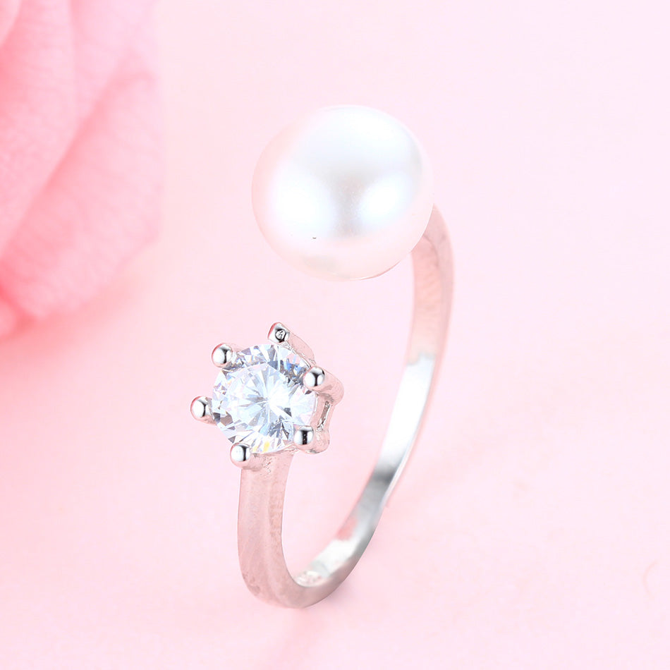 2020Wedding rings for women AAAA High Quality 100% Natural Pearl Rings Engagement Jewelry For women Accessories fine gift