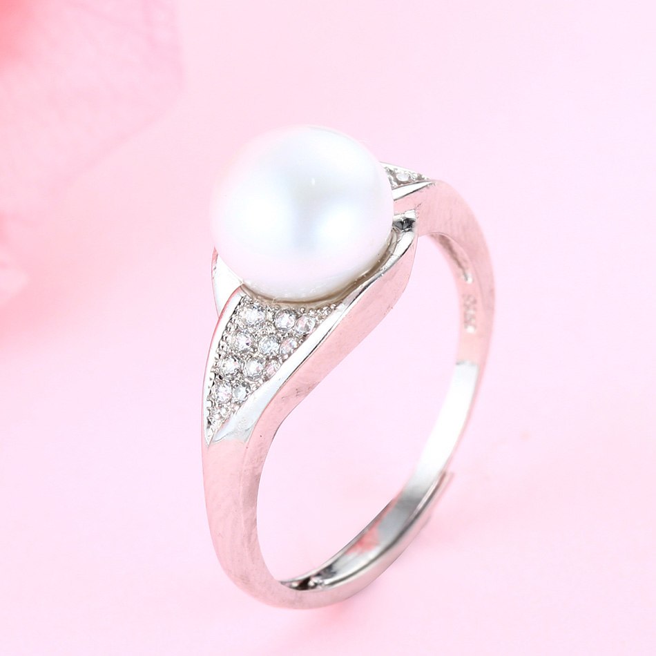 2020Wedding rings for women AAAA High Quality 100% Natural Pearl Rings Engagement Jewelry For women Accessories fine gift