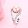 2020Wedding rings for women AAAA High Quality 100% Natural Pearl Rings Engagement Jewelry For women Accessories fine gift