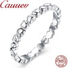 925 100% Solid Sterling Silver Forever Love Heart Finger Ring Original Fine Jewelry NewYear &Valentine's D Gift bijoux