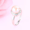 female ring,adjustable natural pearl ring engagement jewelry engagement ring women girl wedding event jewelry accessories