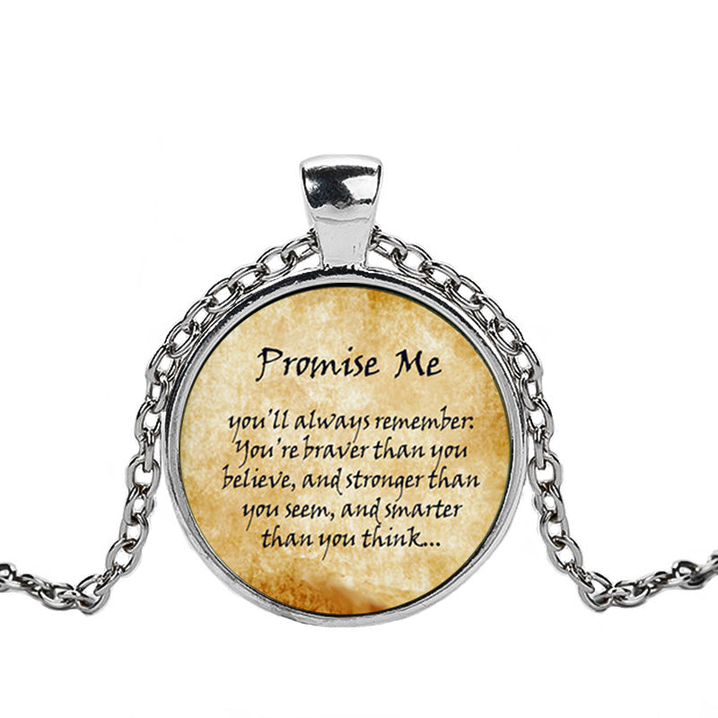 Silver Necklace Pendant Jewelry Winnie the Pooh Pooh Quote Necklace Necklace Jewelry Pendant Crystal Gift