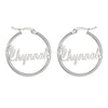 Cazador Custom Name Hoop Earrings Personalized Gold Color Stainless Steel For Earrings Women Letter Nameplate Circle Jewelry