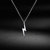 Cazador Stainless Steel Lightning Pendant Necklace for Women Girls Chain Necklace Jewelry Birthday Anniversary Gifts