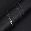 Cazador Stainless Steel Lightning Pendant Necklace for Women Girls Chain Necklace Jewelry Birthday Anniversary Gifts