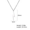 Cazador Stainless Steel Lightning Pendant Necklace for Women Girls Chain Necklace Jewelry Birthday Anniversary Gifts