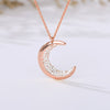 Celestial Jewelry Crescent Moon Necklace for Women Bear Bijoux Femme Gold Color Crystal Necklace BFF Collares Mujer