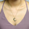 Celestial Jewelry Crescent Moon Necklace for Women Bear Bijoux Femme Gold Color Crystal Necklace BFF Collares Mujer