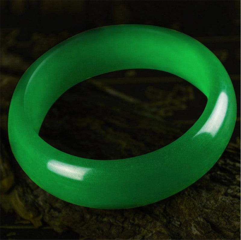 Certificate Fine Jewelry Chinese Natural Beautiful Emerald Green Nephrite Jade Bangle Bracelet gift box