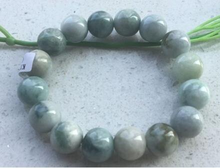 Certified 100% Natural A JADE Jadeite 13 mm bead Elastic bracelet