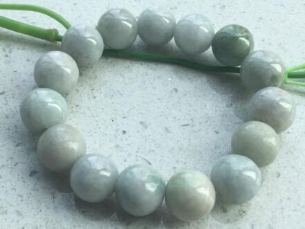 Certified 100% Natural A JADE Jadeite 14-15mm bead Elastic bracelet