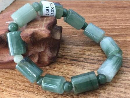 Certified 100% Natural Grade A Jade Jadeite 10x12mm Beads Bangle Bracelet