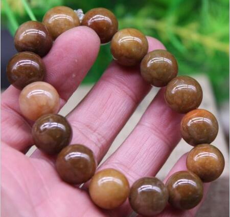 Certified Yellow Natural A JADE Jadeite Beads Bangle Bracelet