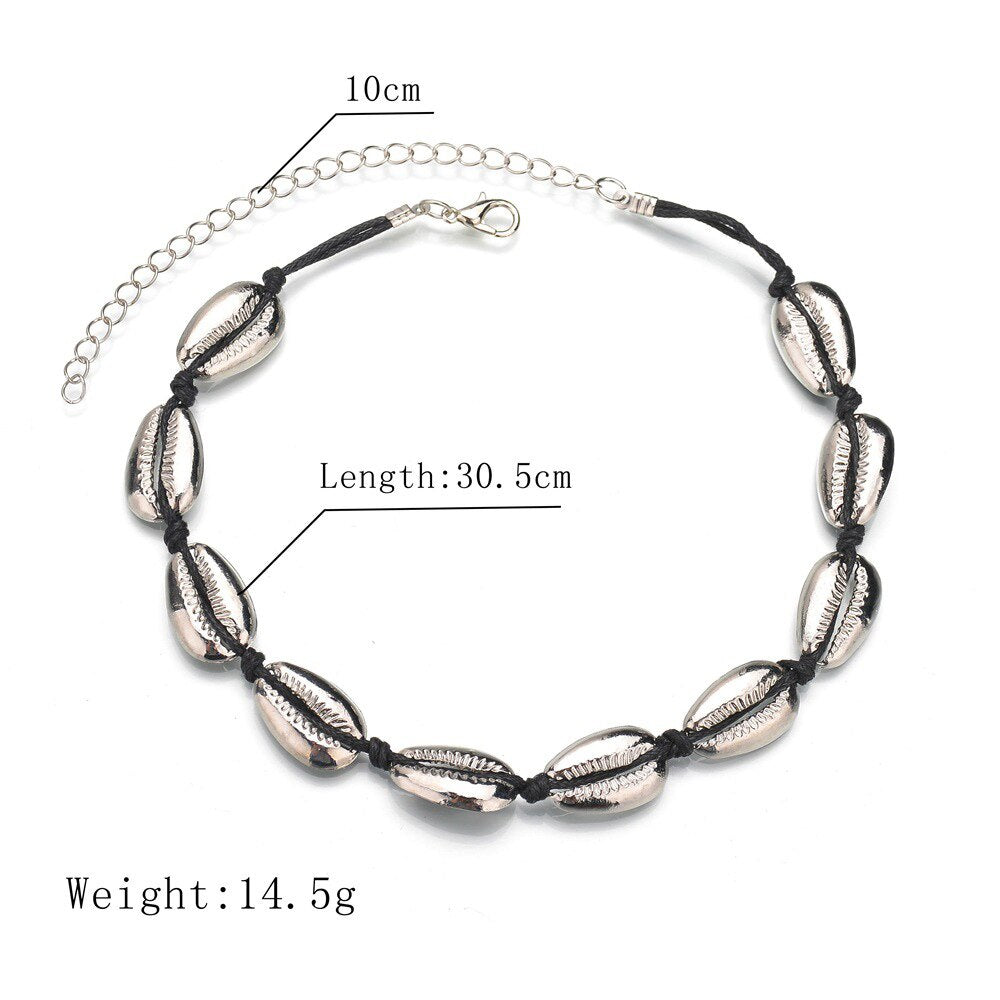 Chadestinty Bohemian Chokers Necklaces Gold Silver Color Choker Necklace Boho Beach Women Jewelry chocker collares