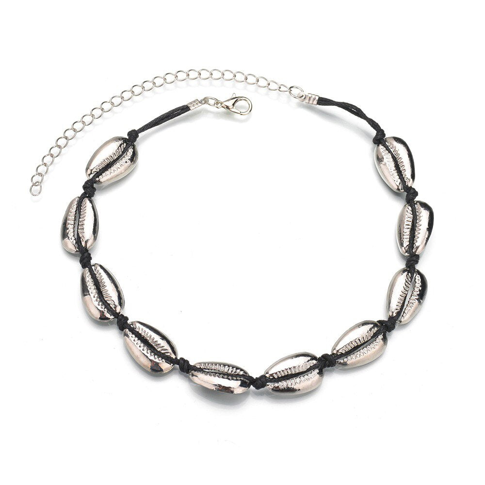 Chadestinty Bohemian Chokers Necklaces Gold Silver Color Choker Necklace Boho Beach Women Jewelry chocker collares