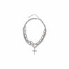 Chain Around the Neck Cross Necklace For Women Pendant Vintage Multilayer Jewelry Hip-Hop Gothic Style Clavicle Chokers