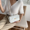 Chain Design PU Leather Crossbody Bags For Women 2022 Summer Solid Color Shoulder Handbags Female Travel Cross Body Bag