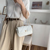Chain Design PU Leather Crossbody Bags For Women 2022 Summer Solid Color Shoulder Handbags Female Travel Cross Body Bag