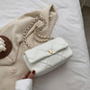 Chain Design PU Leather Crossbody Bags For Women 2022 Summer Solid Color Shoulder Handbags Female Travel Cross Body Bag