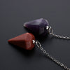 Chain Jewelry  Reiki Pendulum Natural Stone  Quartz Rock Amulet Healing Crystal Pendant Meditation Hexagonal Pendulums