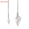 Chain Jewelry  Reiki Pendulum Natural Stone  Quartz Rock Amulet Healing Crystal Pendant Meditation Hexagonal Pendulums