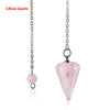 Chain Jewelry  Reiki Pendulum Natural Stone  Quartz Rock Amulet Healing Crystal Pendant Meditation Hexagonal Pendulums