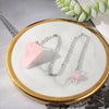 Chain Jewelry  Reiki Pendulum Natural Stone  Quartz Rock Amulet Healing Crystal Pendant Meditation Hexagonal Pendulums