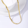 Chain Necklace 316 Stainless Steel for Women Metal Texture Flat Collar Waterproof Necklace Girlfriend Gift  items