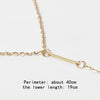 Chain Necklace Jewelry  Womens Simple Geometric Triangle Metal Strip Short Tassel Necklace