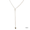 Chain Necklace Jewelry  Womens Simple Geometric Triangle Metal Strip Short Tassel Necklace