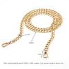 Chain Shoulder Crossbody Bag Strap Metal Handbag Chains Female Shoulder Bag Strap DIY Purse Handles Bag Accessories