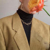 Chain Toggle Clasp Gold Necklaces Mixed Linked Circle Necklaces for Women Minimalist Choker Necklace Jewelry