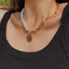 Chain Toggle Clasp Gold Necklaces Mixed Linked Circle Necklaces for Women Minimalist Choker Necklace Jewelry
