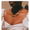 Chain Toggle Clasp Gold Necklaces Mixed Linked Circle Necklaces for Women Minimalist Choker Necklace Jewelry