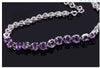 Chain bracelet Natural real amethyst 925 sterling silver Fine jewelry Purple gems 3*5mm 12pcs
