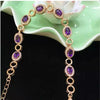 Chain bracelet Natural real amethyst 925 sterling silver Fine jewelry Purple gems 4*6mm 8pcs