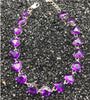Hutang Natural African Amethyst 925 Sterling Silver Heart LOVE Adjustable Bracelets Bangles For Women Fine Fashion Jewelry Gift